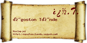 Ágoston Tünde névjegykártya